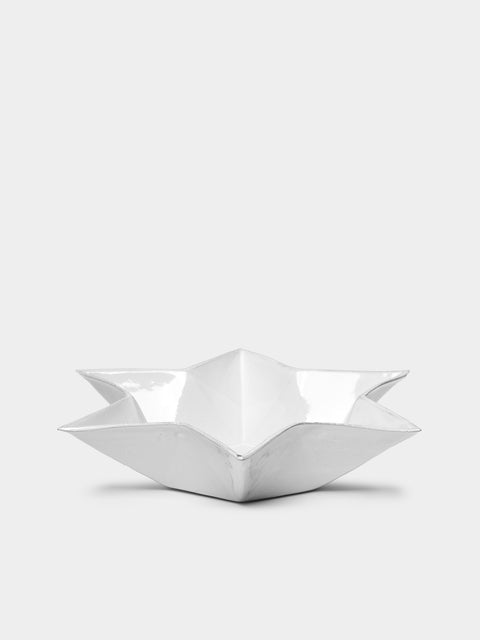 Astier de Villatte - Etoile Hand-Glazed Ceramic Soup Plate – 9.5in/24cm (Set of 2) - White - ABASK - 