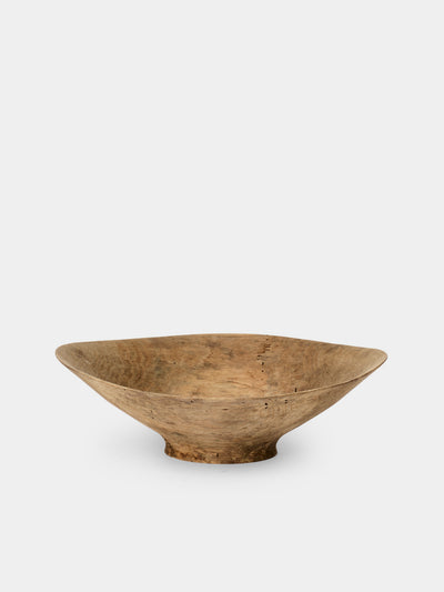 Iida Woodturning - Hand-Turned Oak Earth-Finish Bowl - Brown - ABASK - 