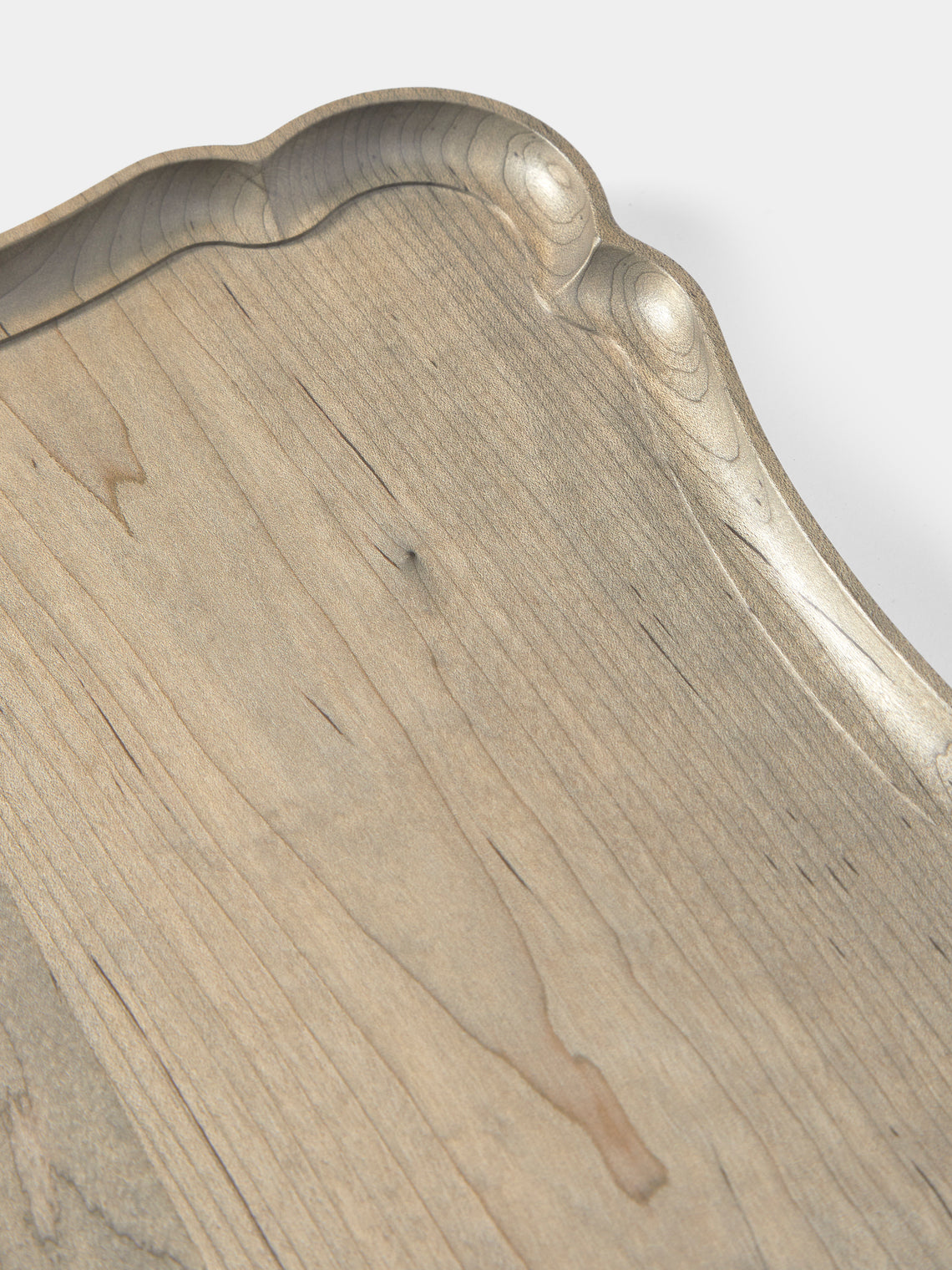 Ifuji - Mignon Hand-Carved Wood Tray (14in/36cm) - Brown - ABASK