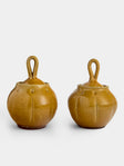 Neville Tatham - Slipware Small Jars (Set of 2) - Yellow - ABASK - 