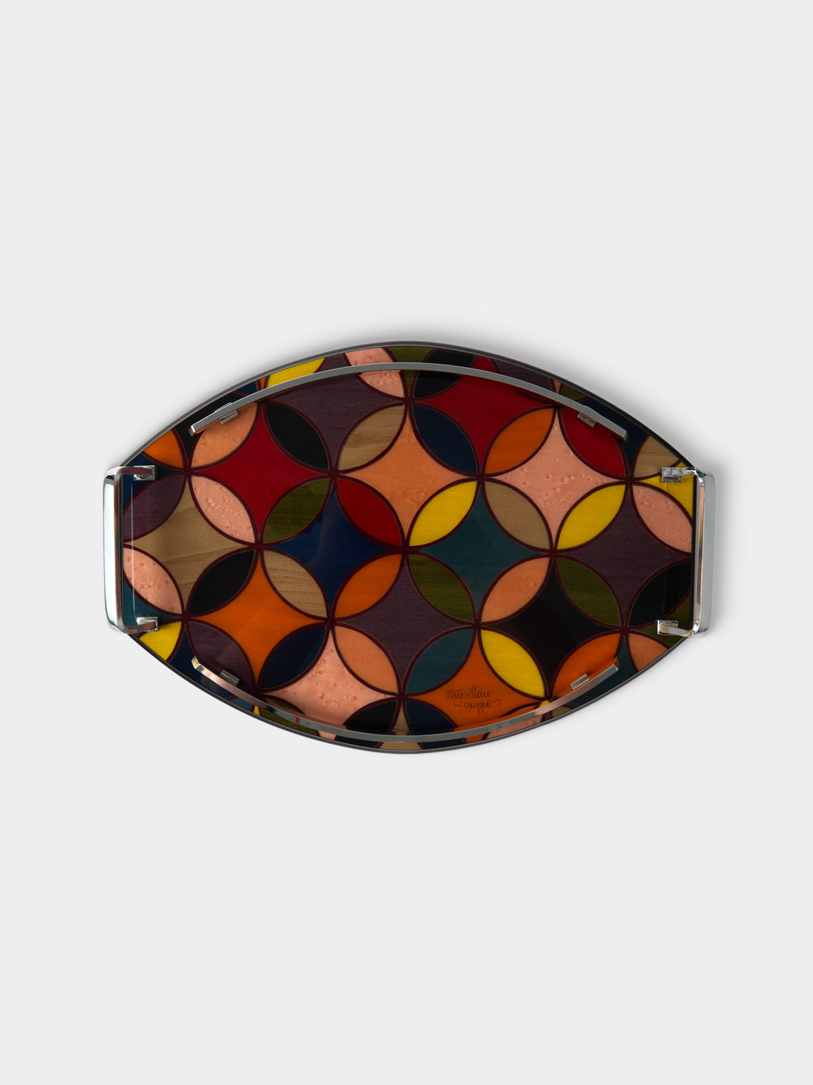 Mastellone Giuseppe - Wood Inlay Tray (12.5in/32cm) - Multiple - ABASK - 