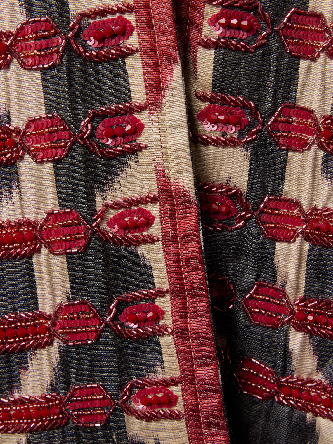 Nazzy Beglari - Women's Hand-Loomed Ikat Silk and Cotton Reversible Robe | One Size - Multiple - ABASK