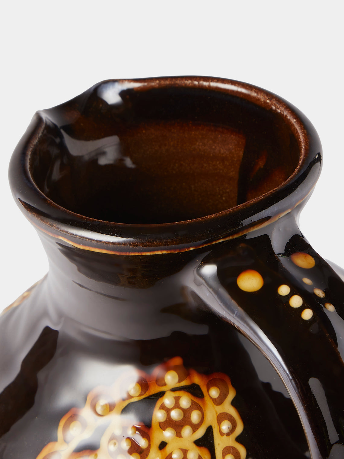 Fitch & McAndrew - Trail Cardamom Slipware Jug - Black - ABASK