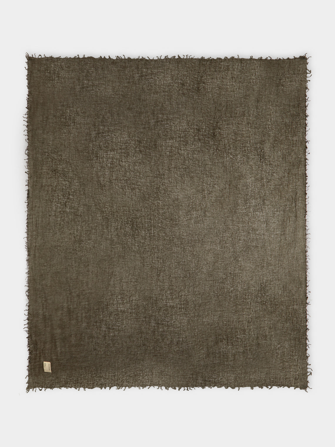 Frenckenberger - Woven Cashmere Medium Scarf - Dark brown - ABASK