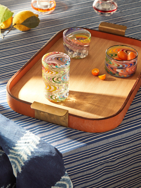 Otis Ingrams - Bridle Leather and Oak Tray -  - ABASK