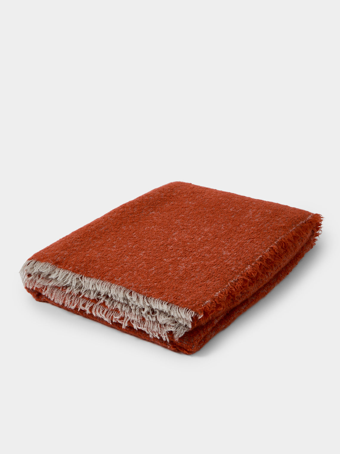 Alonpi - Peaks Cashmere and Silk Throw (78.5in/2m) - Orange - ABASK