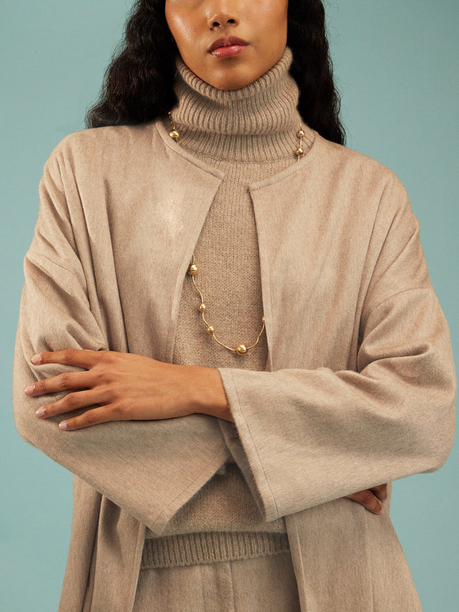 Dusan - Cashmere Long Cardigan | One Size - Cream - ABASK