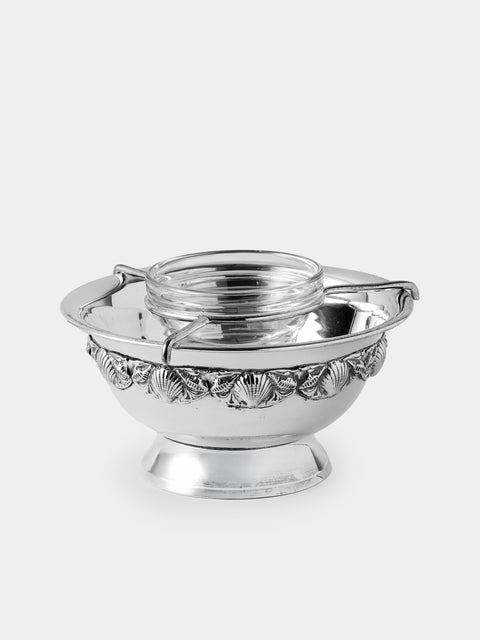 Antique and Vintage - Mid-Century Silver-Plated Caviar Dish - Silver - ABASK - 