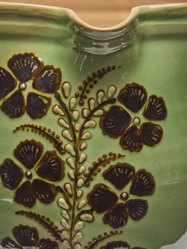 Poterie d’Évires - Flowers Hand-Painted Ceramic Jug (70.5oz/2L) - Green - ABASK