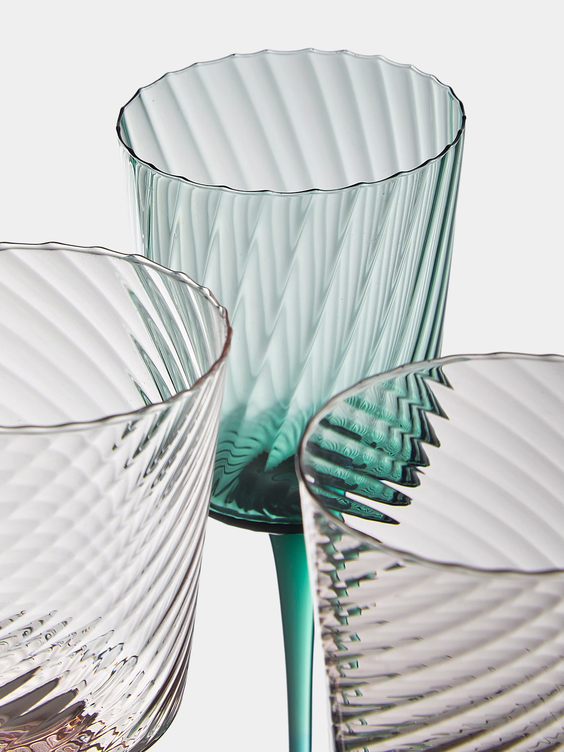 Mun Deluxe Brand Venezia - Torsé Hand-Blown Glass Wine Glasses (Set of 6) - Multiple - ABASK