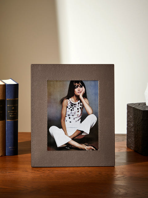 Giobagnara - Peter Leather Photo Frame (5x7") - Gray - ABASK
