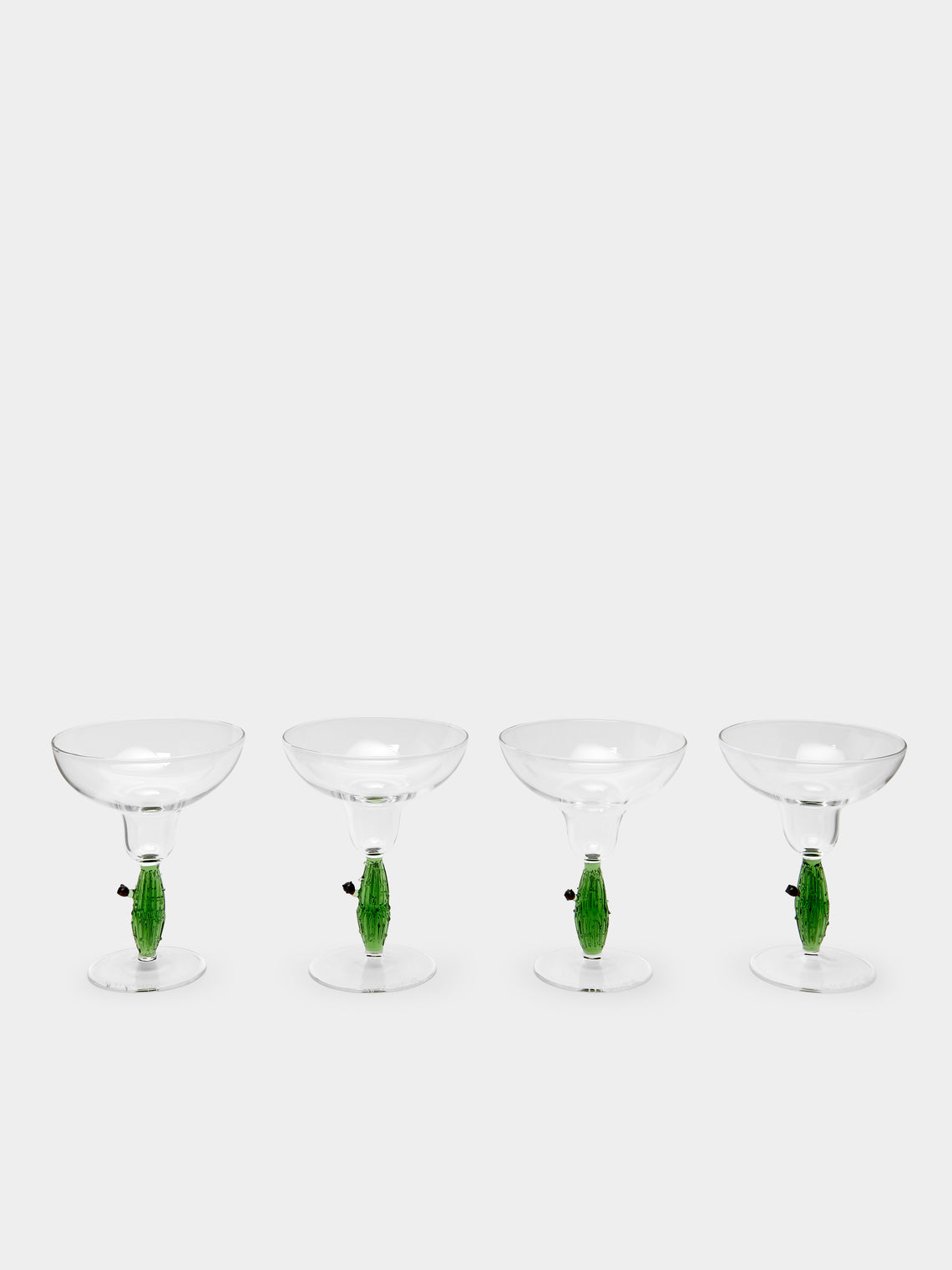 Casarialto - Cactus Hand-Blown Murano Glass Margarita Glasses (Set of 4) -  - ABASK