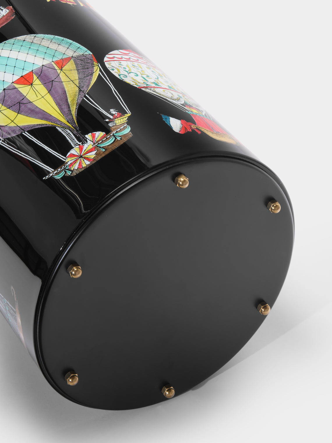 Fornasetti - Palloni Wood and Brass Umbrella Stand - Black - ABASK