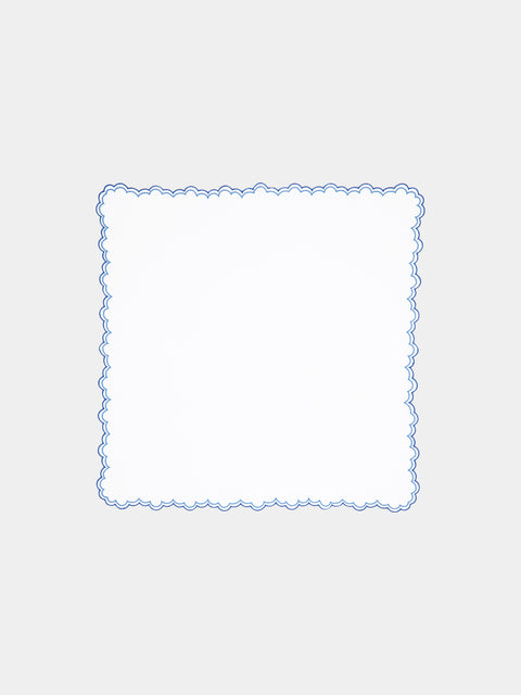 Los Encajeros - Escamas Embroidered Linen Napkins (Set of 4) -  - ABASK - 