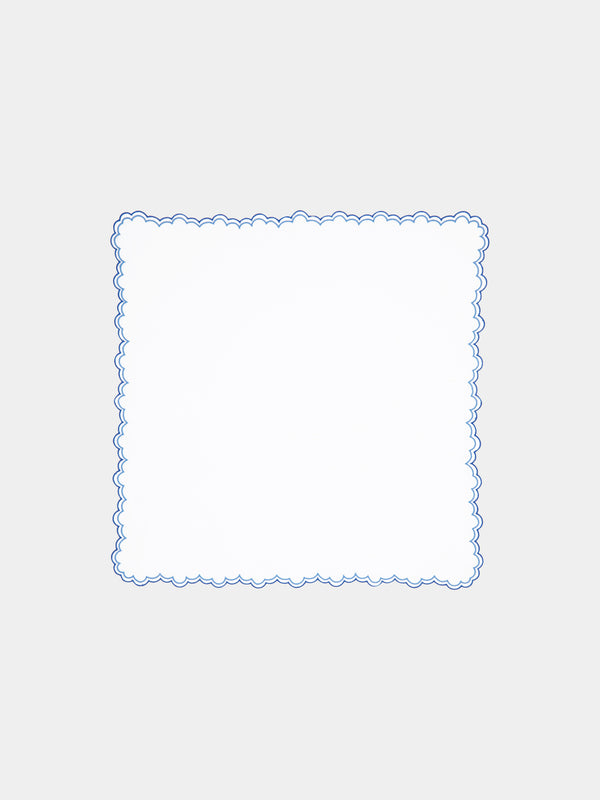 Los Encajeros - Escamas Embroidered Linen Napkins (Set of 4) -  - ABASK - 