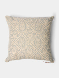 Chamois - Block-Printed Linen Cushions – 19.5in/50cm (Set of 2) - Cream - ABASK - 