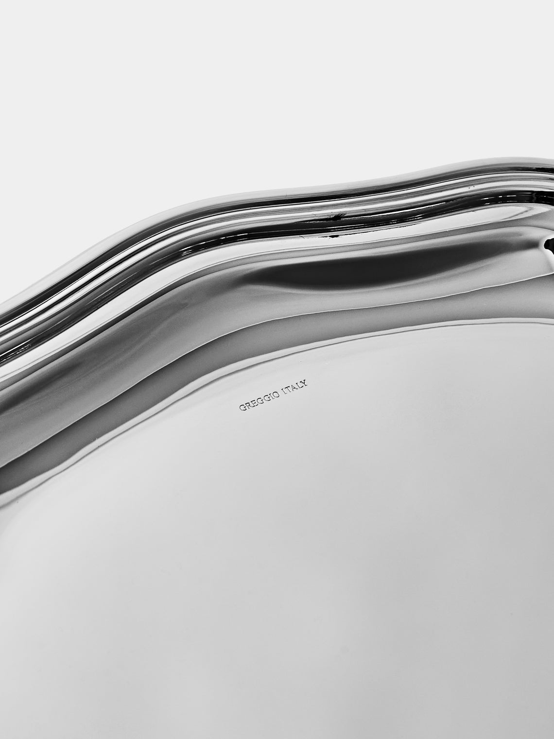 Greggio - 700 Silver-Plated Round Tray (12in/30cm) - Silver - ABASK