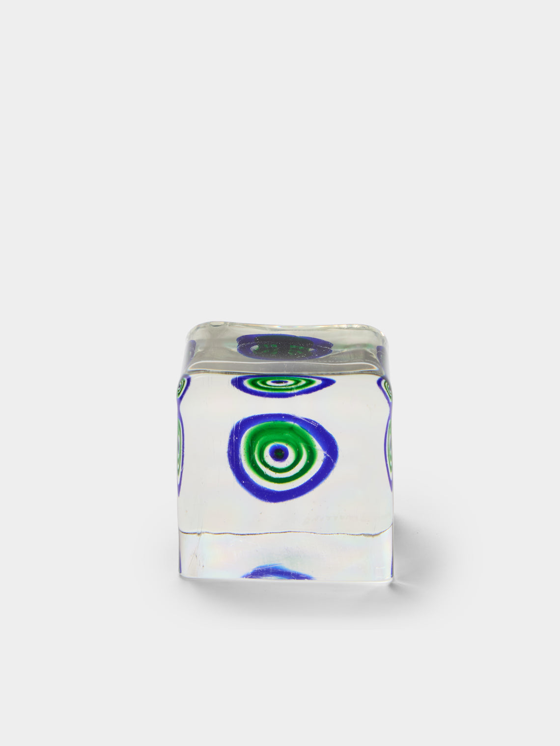 Antique and Vintage - 1980s La Murrina Murano Glass Paperweight - Green - ABASK - 