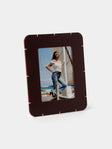 Otzi Studio - Billet Leather & Wood Photo Frame (7x5 inch Photo) - Burgundy - ABASK - 