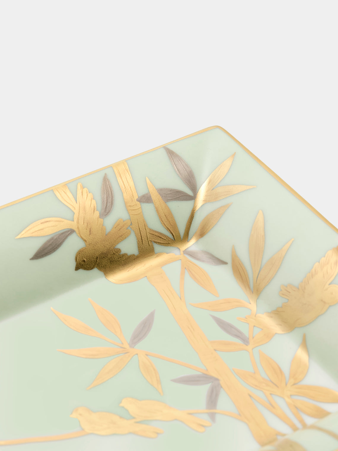 Pinto - Envol Hand-Painted Porcelain Candy Dish - Green - ABASK