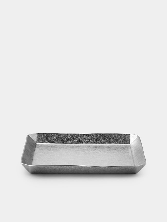 Seikado - Pewter Octagonal Folding Tray (6in/15cm) - Silver - ABASK - 