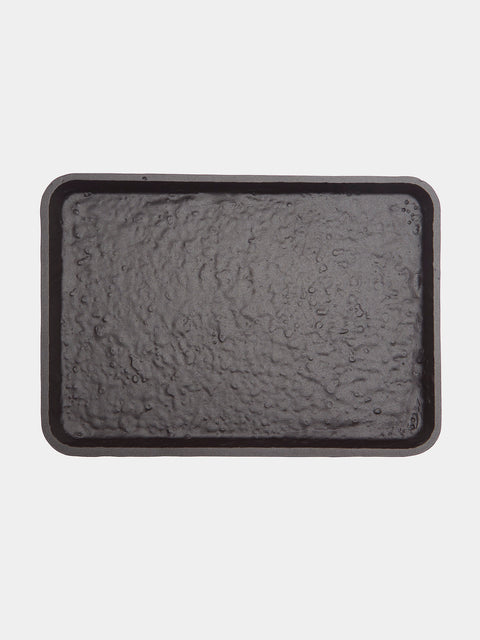 Giobagnara - Riace Imperfect Bronze Valet Tray (11.5in/29cm) - Black - ABASK - 