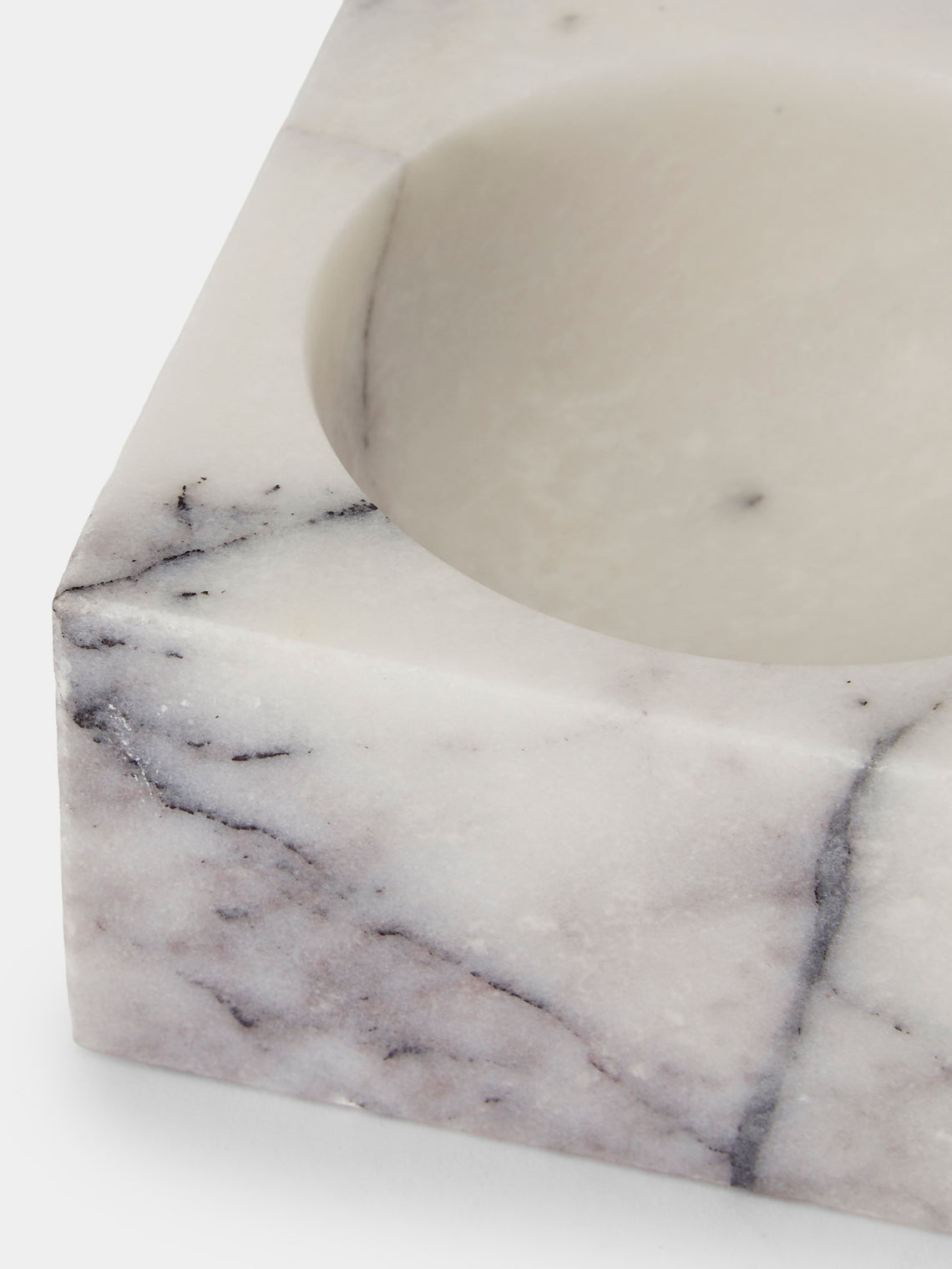 Stoned - Marble Block Bowl - White - ABASK