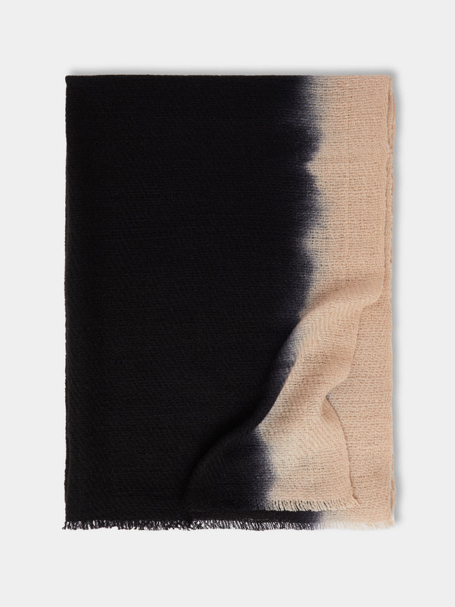 Yellow Cashmere Striped Blanket by Me & K ABASK US