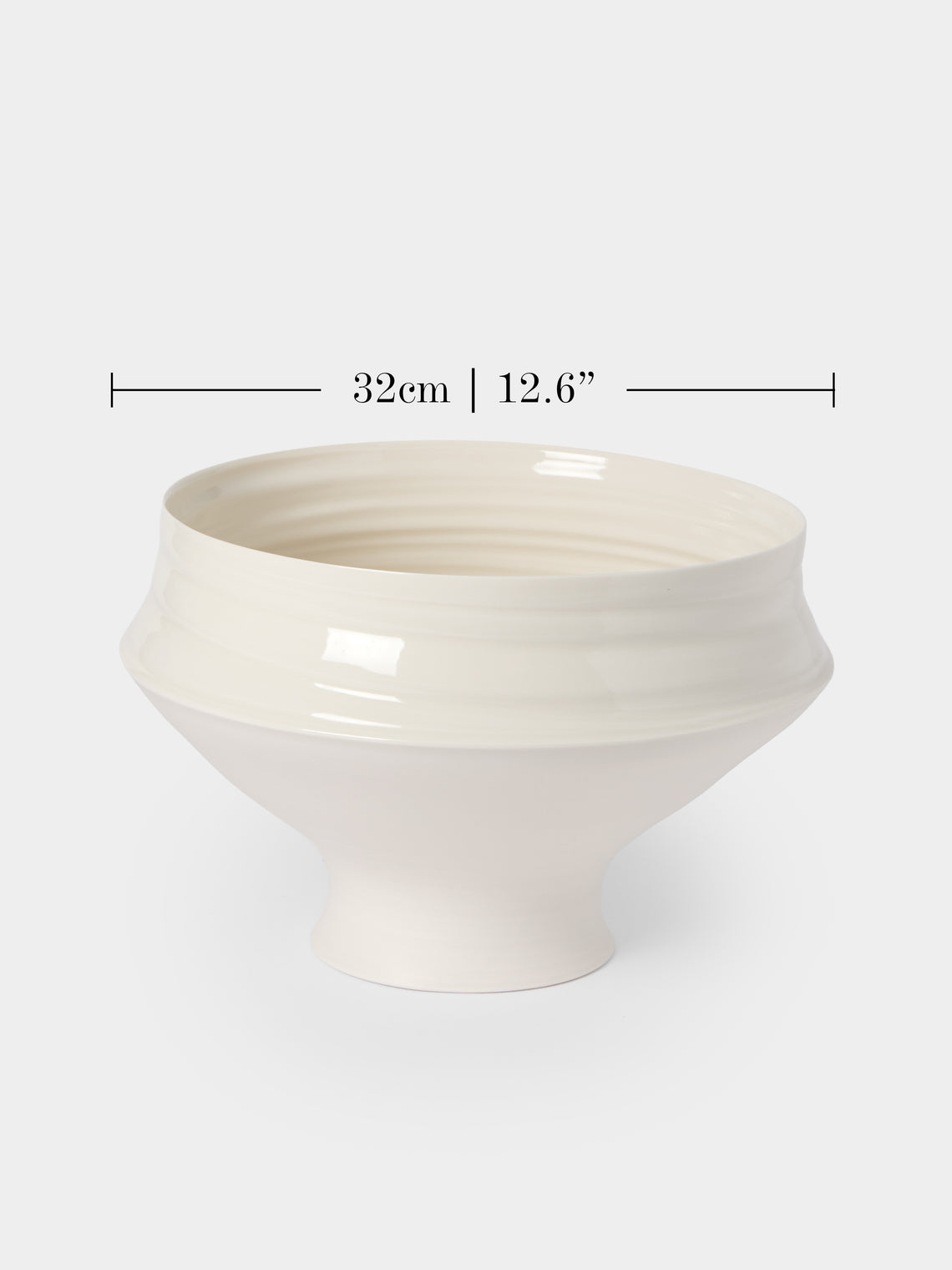 Johanne Coker - No. 12 Hand-Thrown Porcelain Bowl - White - ABASK