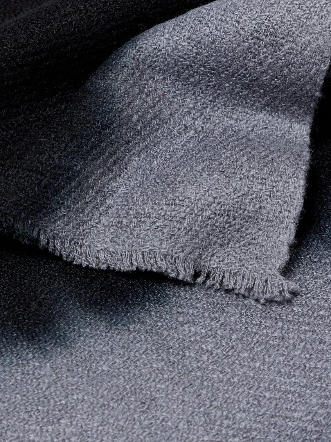 Me & K - Cashmere Ombré-Border Scarf (78.5in/2m) - Black - ABASK