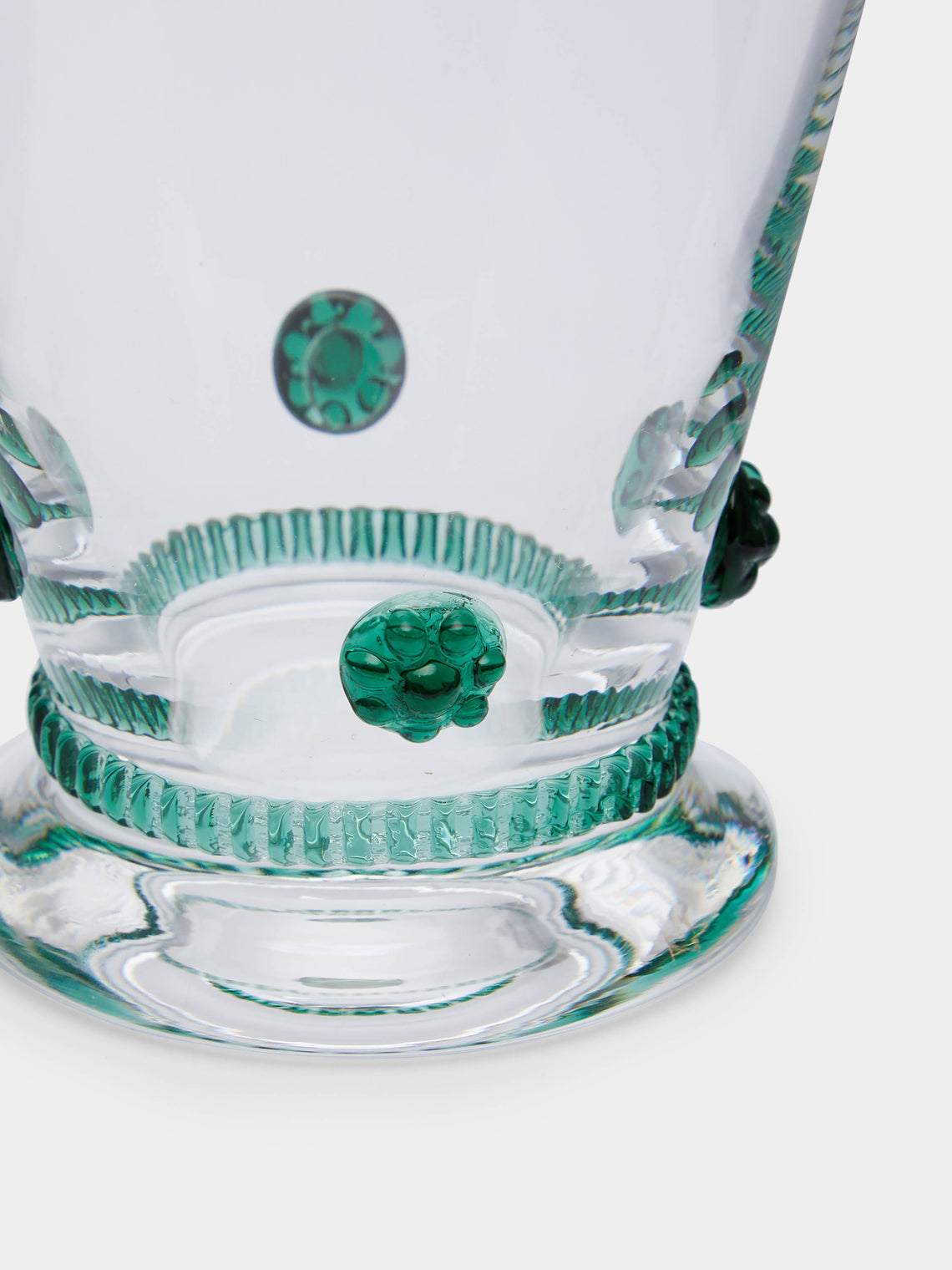 Theresienthal - Bacchus Hand-Blown Crystal Large Wine Glass (Set of 2) - Green - ABASK