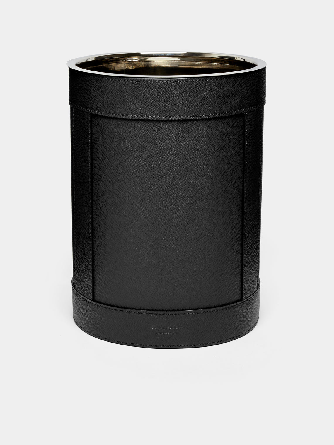 Giobagnara - Brus Leather Wastepaper Bin - Black - ABASK - 