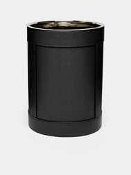 Giobagnara - Brus Leather Wastepaper Bin - Black - ABASK - 