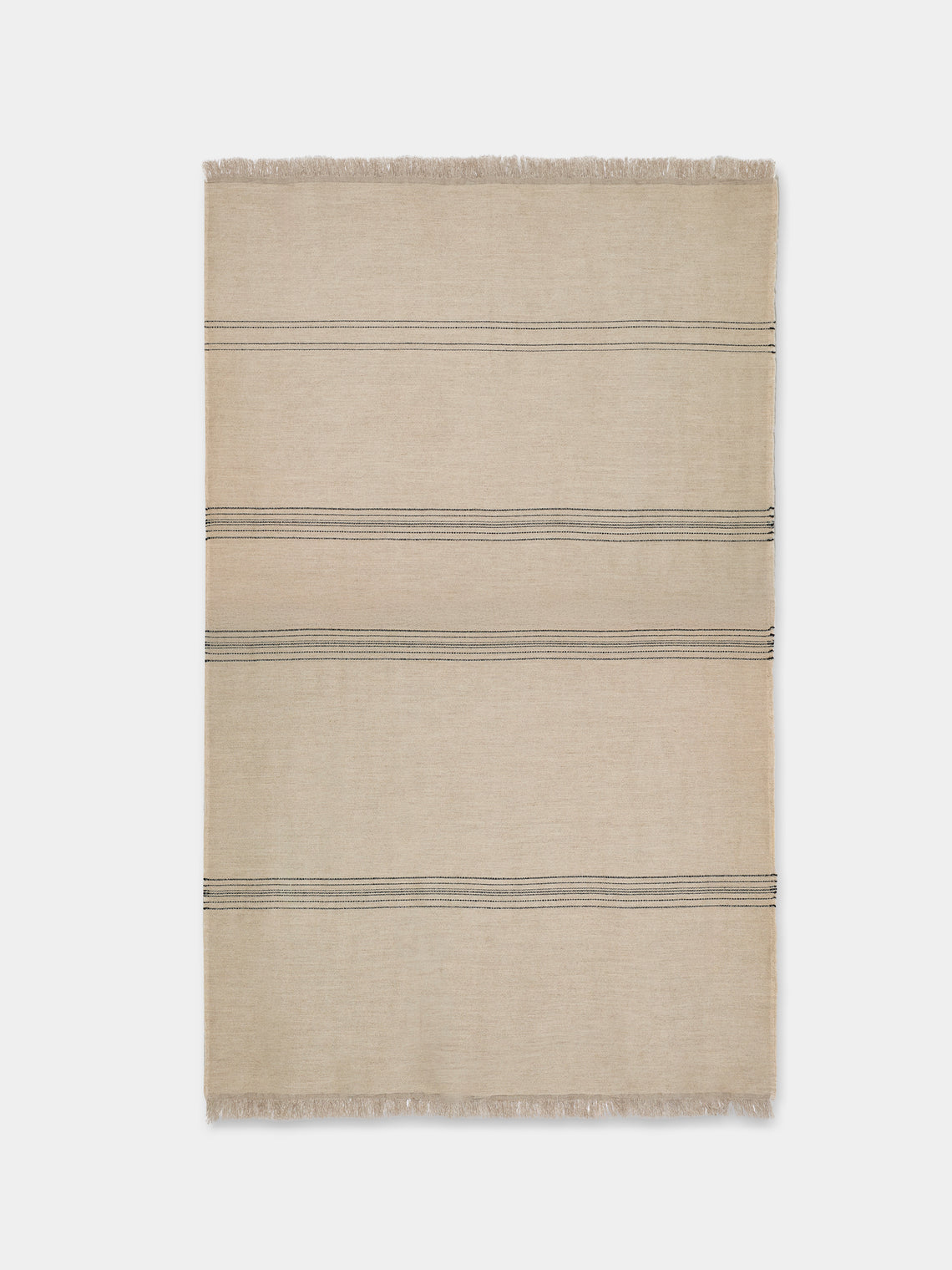 Libeco - The Moroccan Stripe Belgian Linen Coverlet - Natural - ABASK