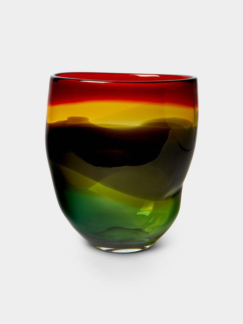 Stewart Hearn - Gentle Sway Hand-Blown Glass Vase (12in/31cm) - Multiple - ABASK - 