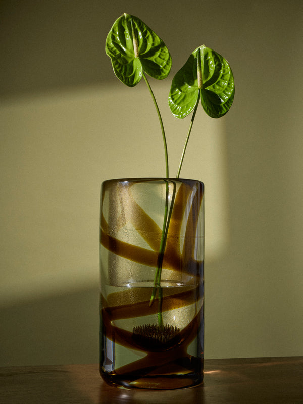 Venini - 2022 Peter Marino 2022 Cilindro Hand-Blown Murano Glass Vase (15.5in/40cm) - Clear - ABASK