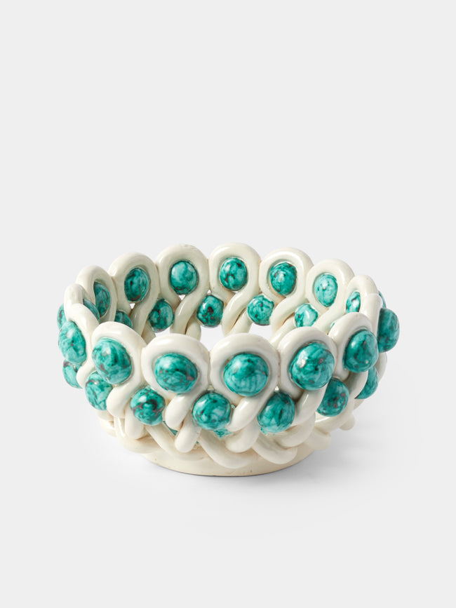 Antique and Vintage - 1930s SAINT RODGOND BOWL - Blue - ABASK - 