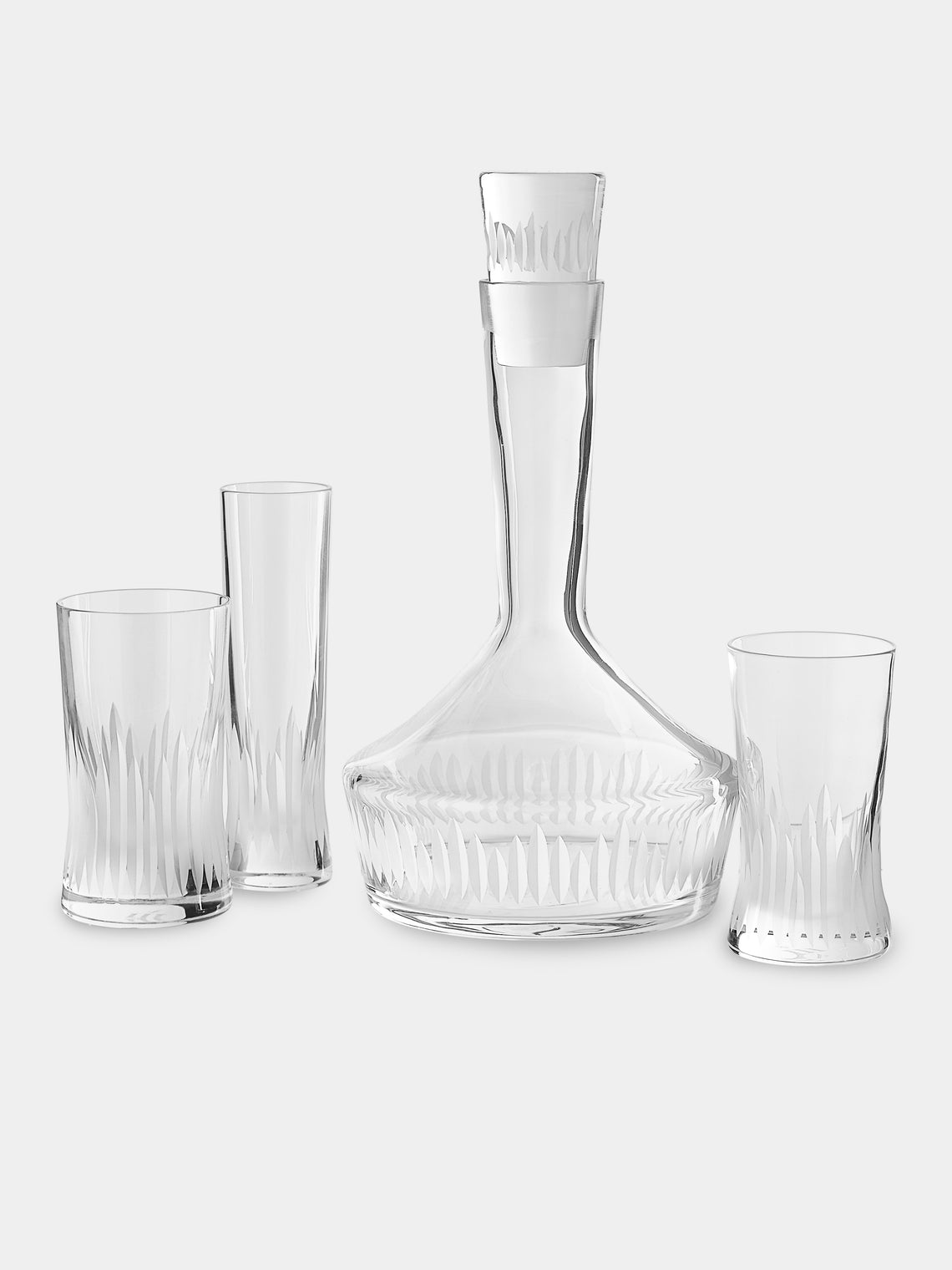 J. Hill's Standard - Martino Gamper Furrow Cut Crystal Collection - Clear - ABASK - 
