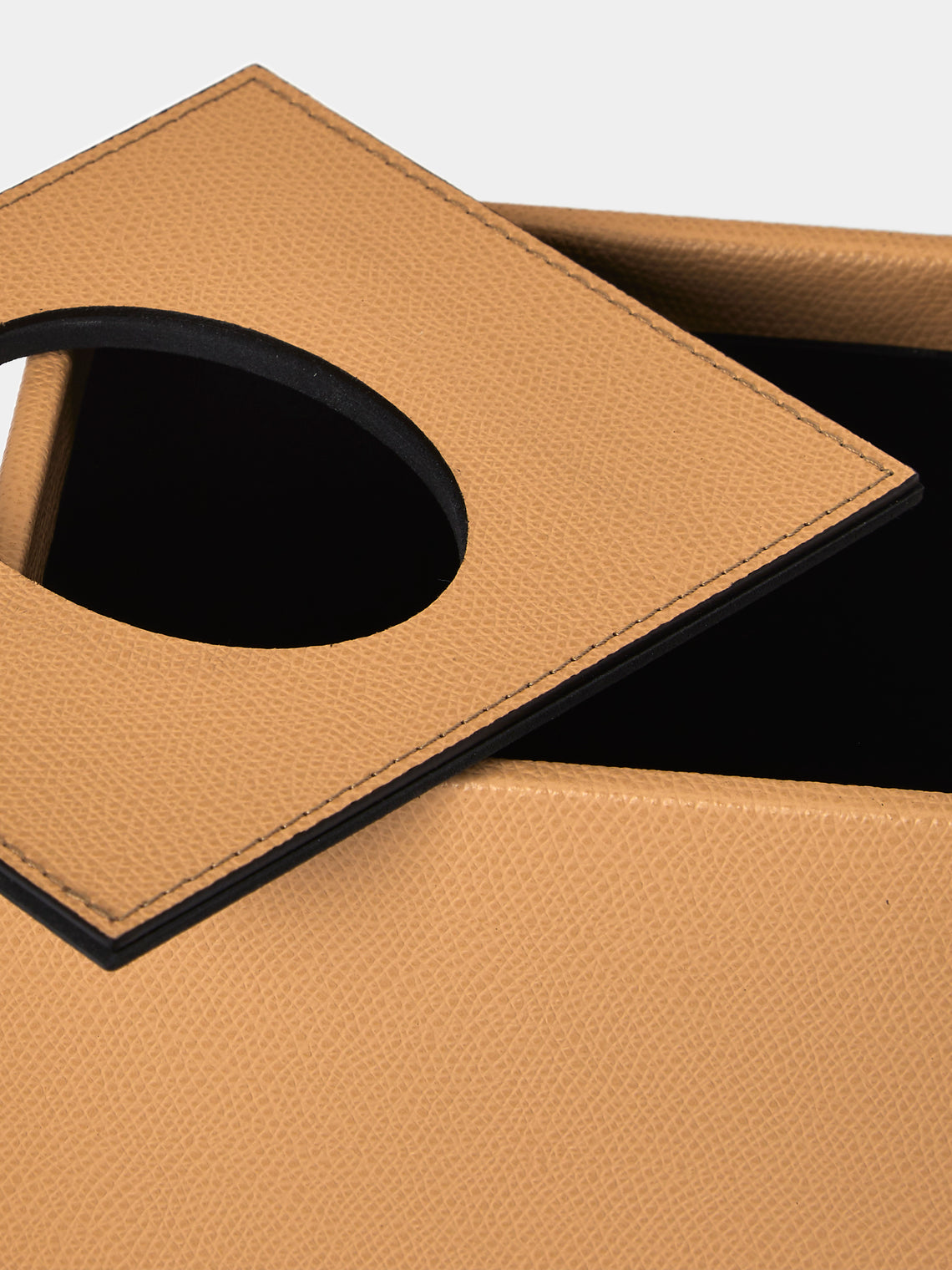 Pinetti - Leather Magnetic Tissue Box - Beige - ABASK