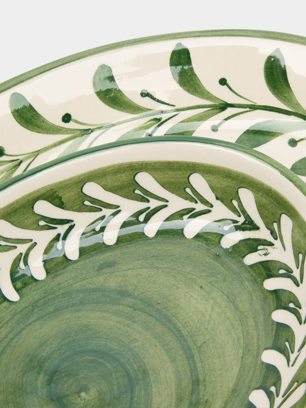 CasaLatina - Helecho Hand-Painted Ceramic Serving Platters (Set of 2) -  - ABASK