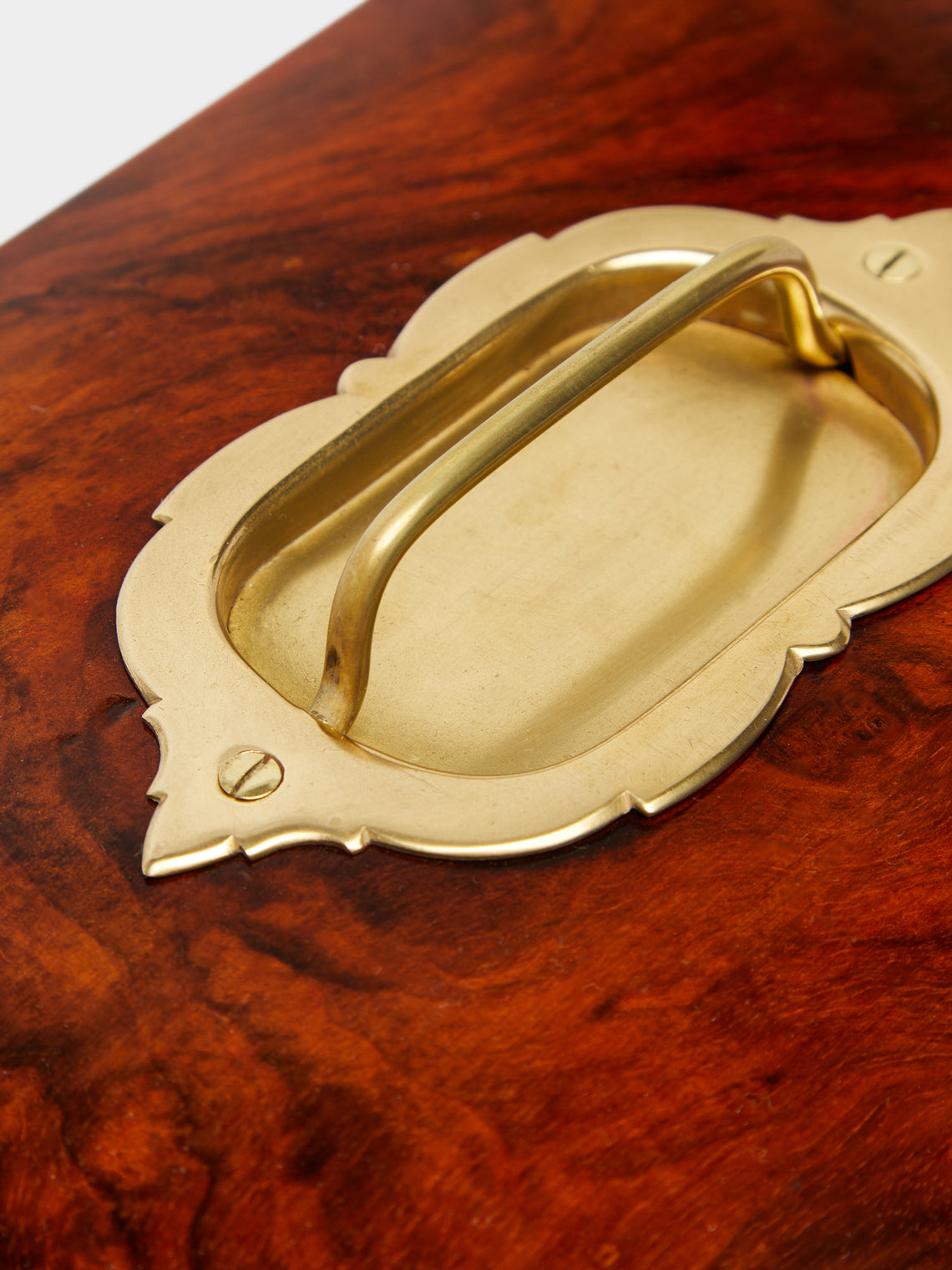 Antique and Vintage - 1900s Walnut and Brass Jewellery Box -  - ABASK