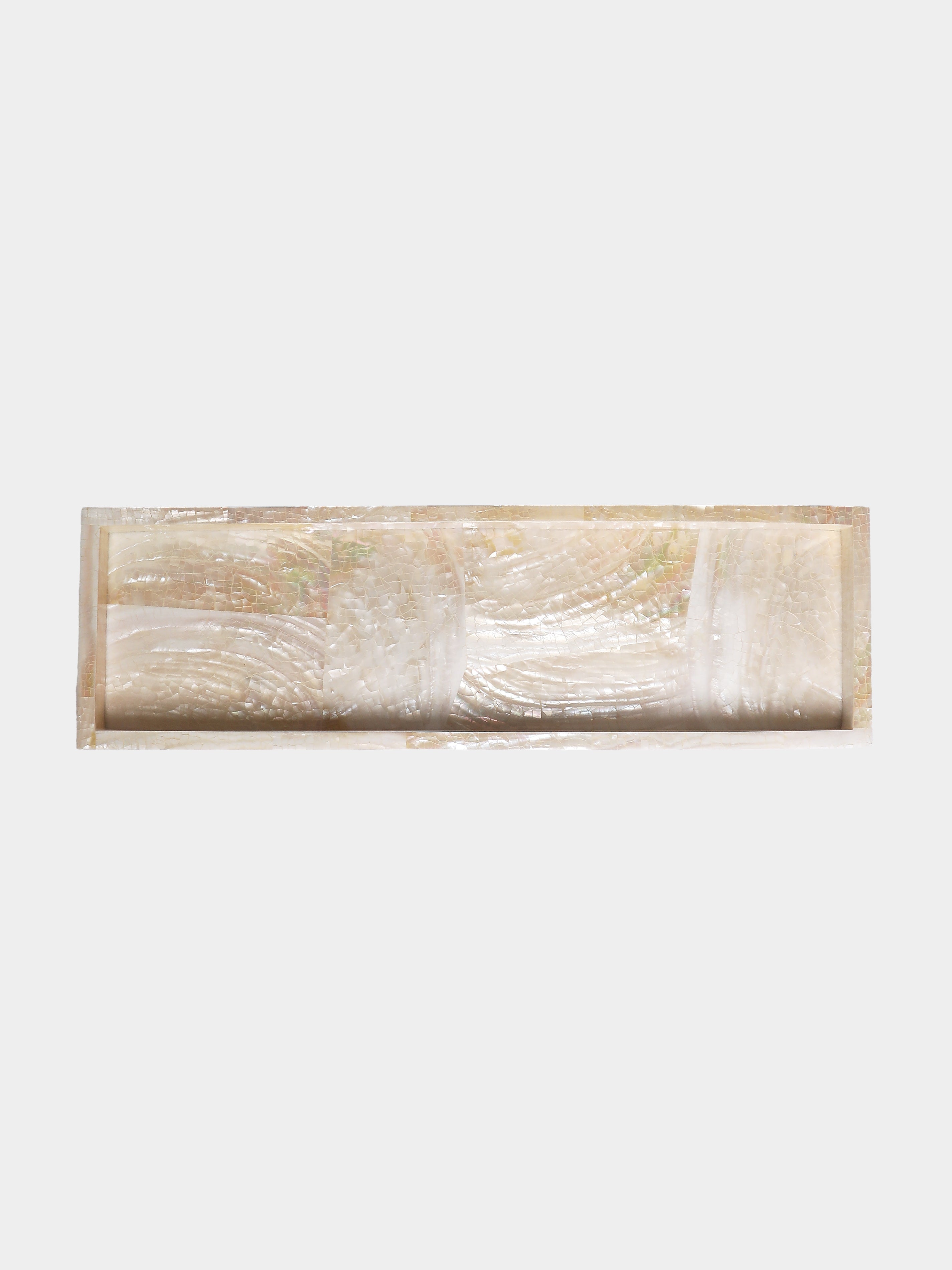 Cream Atlantis Shell Tray (18in/46cm) by Objet Luxe | ABASK