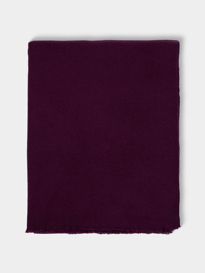 Denis Colomb - Men's Cashmere Travel Blanket (78.5in/2m) - Burgundy - ABASK - 