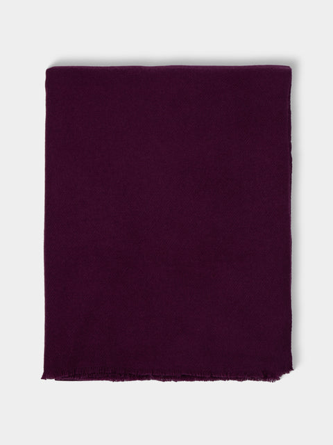 Denis Colomb - Men's Cashmere Travel Blanket (78.5in/2m) - Burgundy - ABASK - 