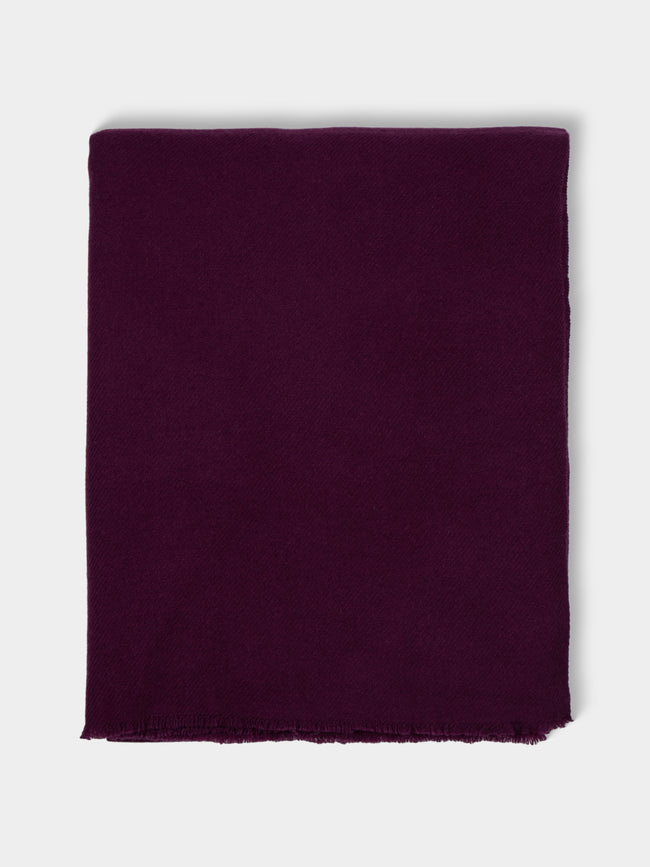 Denis Colomb - Men's Cashmere Travel Blanket (78.5in/2m) - Burgundy - ABASK - 