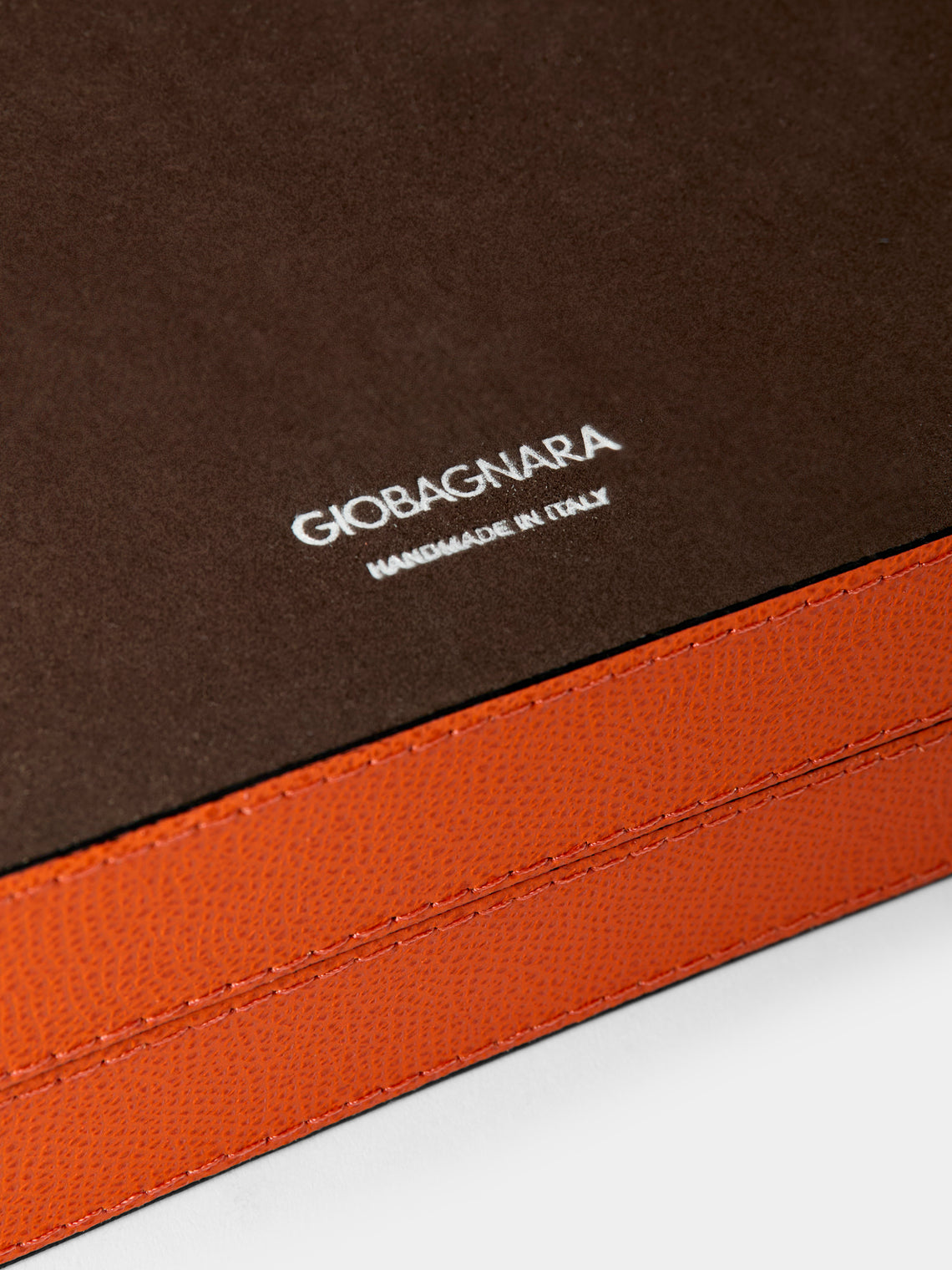 Giobagnara - Leather Backgammon Set - Orange - ABASK