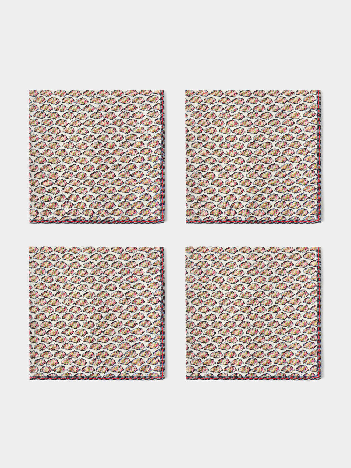 D'Ascoli - | Set of 4 | Tansy Printed Cotton Napkins - Multiple - ABASK - 