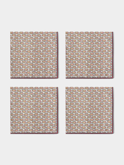 D'Ascoli - | Set of 4 | Tansy Printed Cotton Napkins - Multiple - ABASK - 