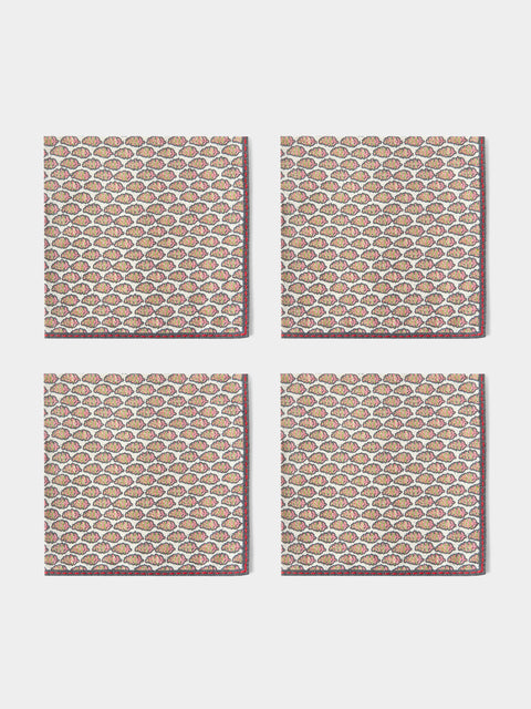 D'Ascoli - | Set of 4 | Tansy Printed Cotton Napkins - Multiple - ABASK - 