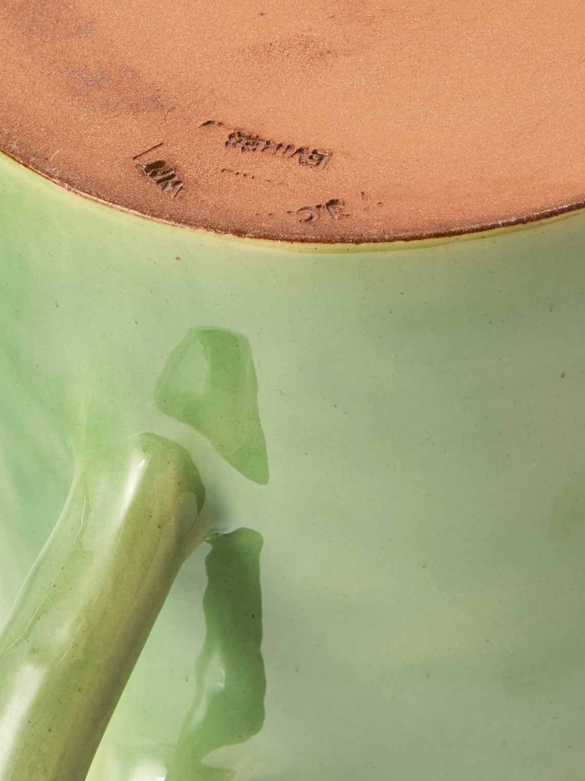 Poterie d’Évires - Flowers Hand-Painted Ceramic Straight-Edge Large Jug - Green - ABASK